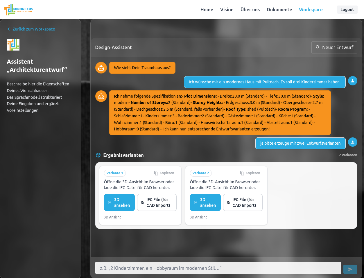 Chatdialog MinoSketch